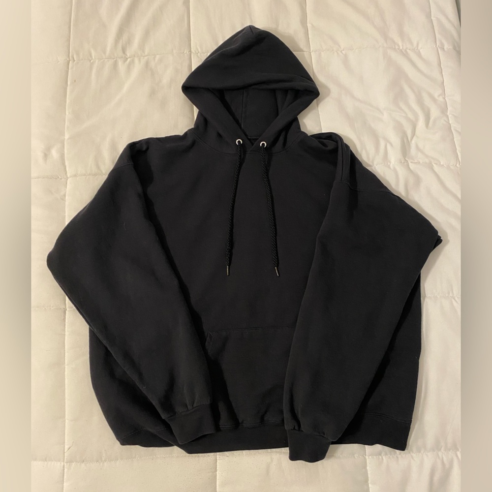 Black, size large, hoodie.